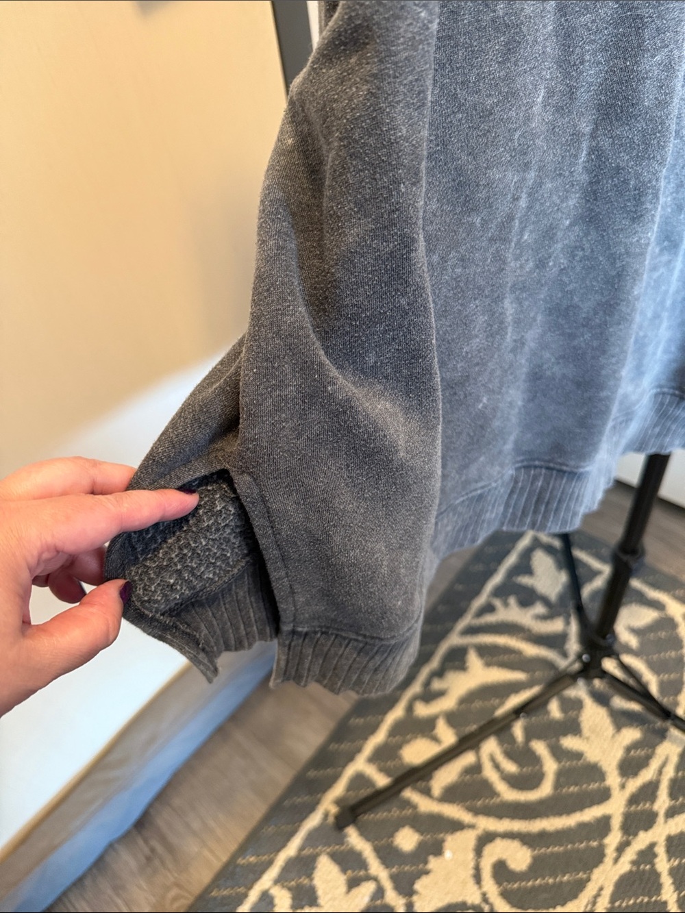 SO Washed Charcoal Oversized Crewneck Sweatshirt - Picture 5 of 5